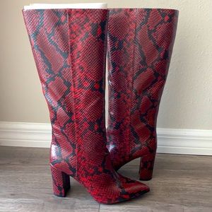 Brand New INC Snake Embossed Boots
